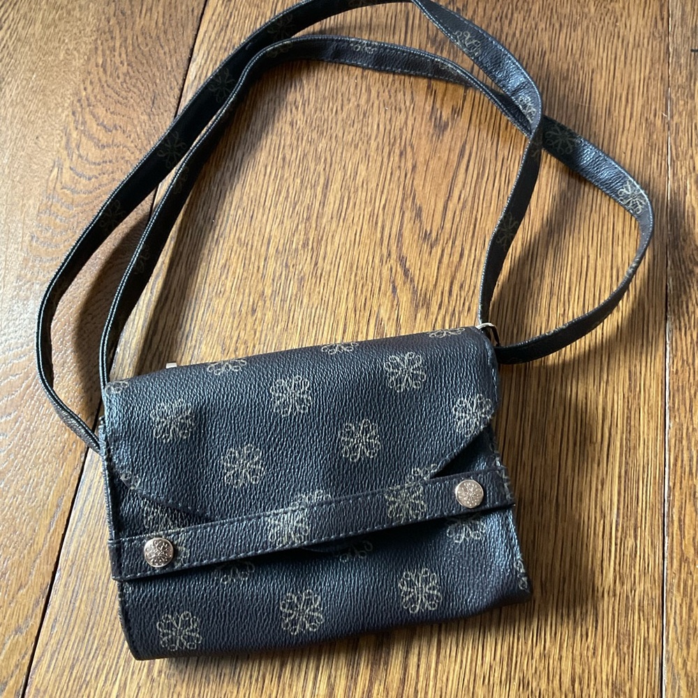 Sale 2 for $10 Avon Signature Collection Floral Brown Mini Crossbody Bag